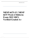 NRNP 6675-15; NRNP 6675 Week 6 Midterm Exam 2022 100% solved -Graded A+