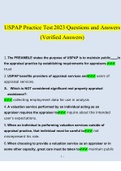 USPAP Practice Test 2023 Questions and Answers (Verified Answers)