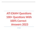 ATI EXAM Questions 100+ Questions With 100% Correct		Answers 2023