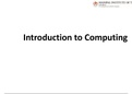 Very Basics of C Language & Computing