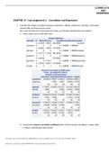 SAT SCHOOL WLS5505 CH 17 Correlation & Regression Lab | 100% CORRECT Course SATSCHOOLWLS5505 Institution Liberty University CHAPTER 17 - Lab assignment 3 - Correlation and Regression 1. Calculate the simple correlations between awareness, attitude, prefer