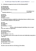 IS 410 Exam I Mock Test 100% Accurate Rated A+