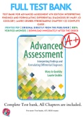 Test Bank For Advanced Assessment 4th Edition Interpreting Findings and Formulating Differential Diagnoses by Mary Jo Goolsby; Laurie Grubbs 9780803668942 Chapter 1-22 Complete Guide .