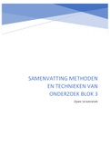 Samenvatting methoden en technieken van onderzoek blok 3