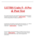 LETRS Unit 1 Sessions 1-8 Test | 100% Correct Answers