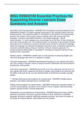  WGU D096/D169 Essential Practices for Supporting Diverse Learners Exam Questions and Answers