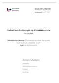 Scriptie opdracht Studium generale: Invloed van technologie op klimaatadaptatie in steden