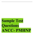 Sample Test Questions ANCC - PMHNP