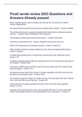 Picat/ asvab review 2023 Questions and Answers Already passed