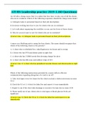 ATI RN Leadership practice 2019 A (60 Questions) Multiple Choice |With All Correct Answers| Guarantee A+ Score