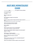 ASCP BOC HEMATOLOGY EXAM LATEST AND COMPLETE GUIDE.