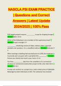 NASCLA PSI EXAM PRACTICE | Questions and Correct Answers | Latest Update 2024/2025 | 100% Pass