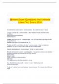   Bonent Exam Questions And Answers Latest Top Score 2024.