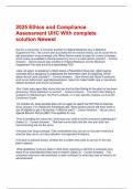 2025 Ethics and Compliance Assessment UHC With complete solution Newest