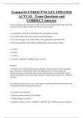 Trauma/SCI/TBI/ICP NCLEX UPDATED ACTUAL Exam Questions and  CORRECT Answers