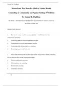 Solution Manual and Test Bank for Clinical Mental Health Counseling in Community and Agency Settings 5th Edition by Samuel T. Gladding