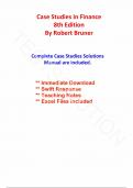 Solution Manual - Case Studies in Finance 8th Edition by Robert F. Bruner, Kenneth Eades, All Chapters| Complete Guide A+