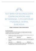 Test Bank For Business Data Communications and Networking, 13th Edition by FitzGerald, Dennis, Durcikova.pdf