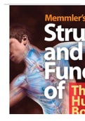 MEMMLER'S STRUCTURE AND  FUNCTION OF THE HUMAN  BODY 12TH EDITION 2023 COHEN  TESTBANK LATEST UPDATE