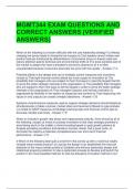 MGMT344 EXAM QUESTIONS AND CORRECT ANSWERS (VERIFIED ANSWERS)