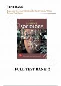 Test Bank - for Experience Sociology 5th Edition by David Croteau, William Hoynes, Tara Stamm, All Chapters| Complete Guide A+