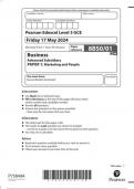 Pearson Edexcel Level 3 GCE 8BS0/01 Advanced Extension Award  Mathematics june 2024