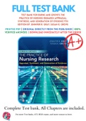 Test Bank for Burns and Grove’s the Practice of Nursing Research 9th Edition