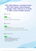 WGU D023 Objective Assessment (Latest 2024/ 2025 Update) School Financial Leadership | Study Guide Qs & As| Grade A| 100% Correct (Verified Answers)