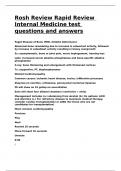 Rosh Review Rapid Review Internal Medicine test questions and answers