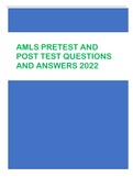 AMLS PRETEST AND  POST TEST QUESTIONS  AND ANSWERS 2022 BEST FOR 2023 EXAMS