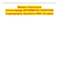 Western Governors University>INFORMATIO C839/C839 Cryptography Questions With Answers