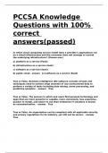 PCCSA Knowledge Questions with 100- correct answers(passed)