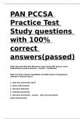 PAN PCCSA Practice Test Study questions with 100- correct answers(passed).