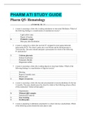 PHARM ATI STUDY GUIDE| VERIFIED SOLUTION 