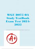 WGU D075 OA Study TestBank Exam Test 2024-2025