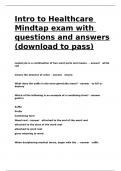 Intro to Healthcare Mindtap exam with questions and answers (download to pass).