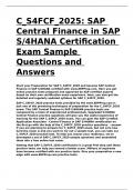 C_S4FCF_2025 SAP Central Finance in SAP S 4HANA Certification Exam Sample Questions and answers