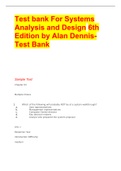 Test bank For Systems Analysis and Design 6th Edition by Alan Dennis-Test Bank