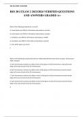 BIO 201 EXAM 2 2023/2024 VERIFIED QUESTIONS AND ANSWERS GRADED A+ 