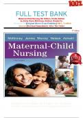 FULL TEST BANK Maternal-Child Nursing 5th Edition, Kindle Edition by Emily Slone McKinney (Author) Graded A+   