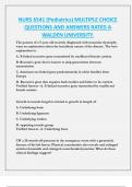 NURS 6541 (Pediatrics) MULTIPLE CHOICE  QUESTIONS AND ANSWERS RATED A  WALDEN UNIVERSITY.