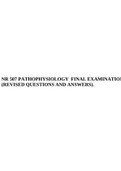 NR 507 PATHOPHYSIOLOGY FINAL EXAM(REVISED Q&A),NR 507 Advanced Pathophysiology Wk2 Quiz (Questions And Answers) Revised & Updated 2023,NR 507 PATHOPHYSIOLOGY Wk 8 Genomes, Genetic Alterations and Reproductive Disorders-Reflection & NR507 Advanced Patho Wk