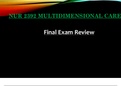 Final Exam Review - NUR2392 / NUR 2392 (Latest 2023 / 2024) : Multidimensional Care II / MDC 2 - Rasmussen