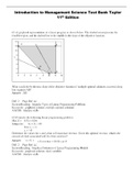 Test Bank for Introduction to Management Science 11th Edition by Taylor (exam pack)