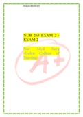 NUR 265 EXAM 2 - EXAM 2  Nur Med Surg 