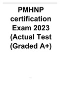 PMHNP certification Exam 2023 (Actual Test (Graded A+)