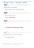 CHEM 210 MODULE 3 PROBLEM SET 2023 ( A+ GRADED 100% VERIFIED) 