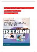 TEST BANK For Leddy & Pepper’s Professional Nursing, 10th Edition by Lucy Hood, Verified Chapters 1 - 22, Complete Newest Version