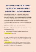 AHIP FINAL PRACTICE EXAM | QUESTIONS AND ANSWERS GRADED A+ | 2024/2025 GUIDE