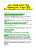 2023 BEST ANSWERS Pharmacology Exam 1/234 Questions & Answers/Graded A+ 